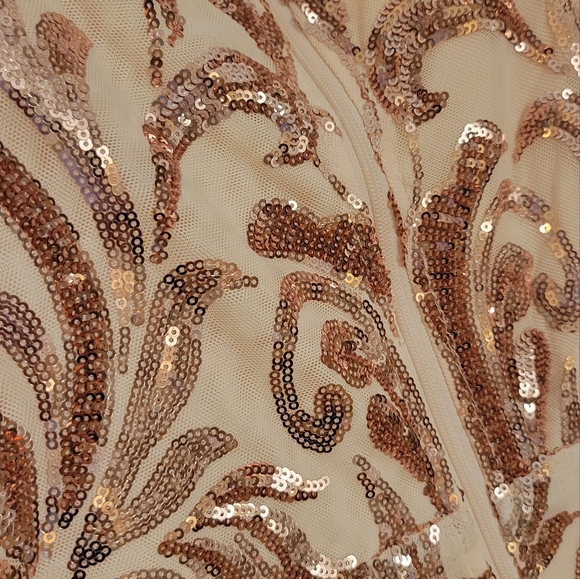 Rose Gold Sequin Gown - Picture 6 of 7